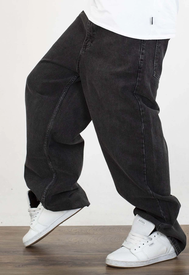 Spodnie Jigga Wear New Outline Super Baggy Jeans black washed