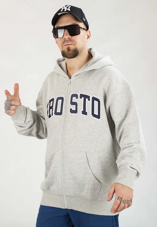 Bluza Prosto Z kapturem ZIP Axel szara