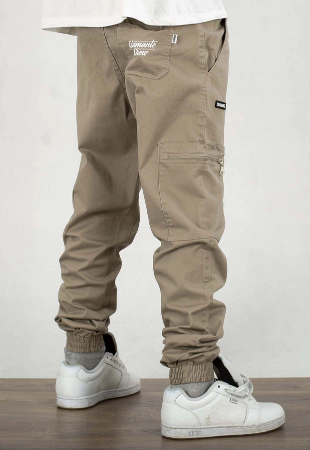 Spodnie Diamante Wear Jogger Unisex Crew Cargo beżowe