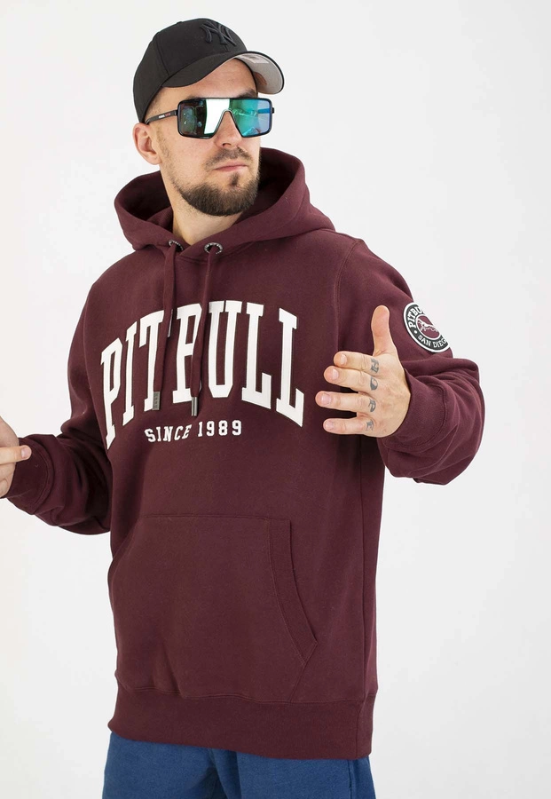 Bluza Pit Bull Z Kapturem Norton dark burgundy