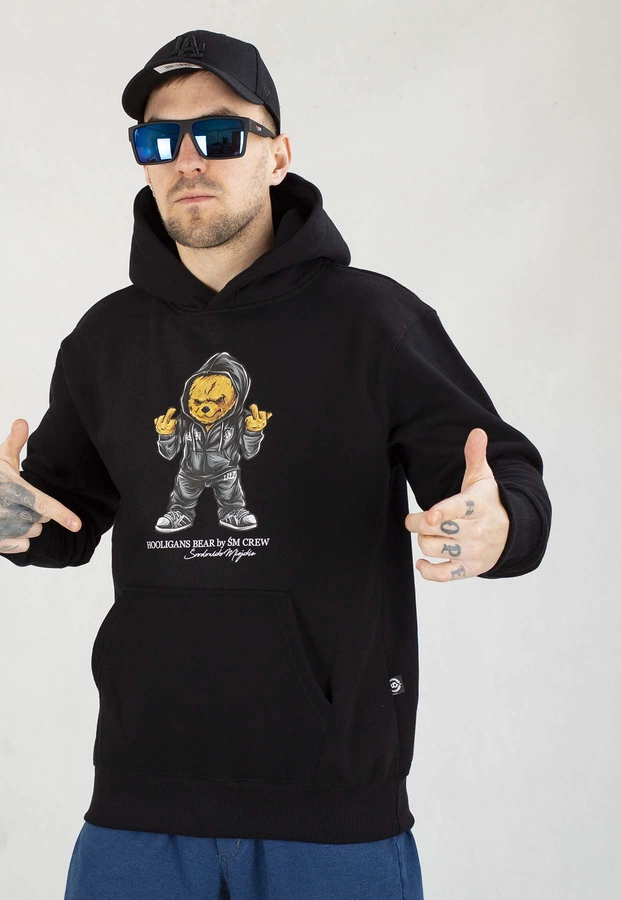 Bluza Środowisko Miejskie Z Kapturem Hooligans Bear czarna