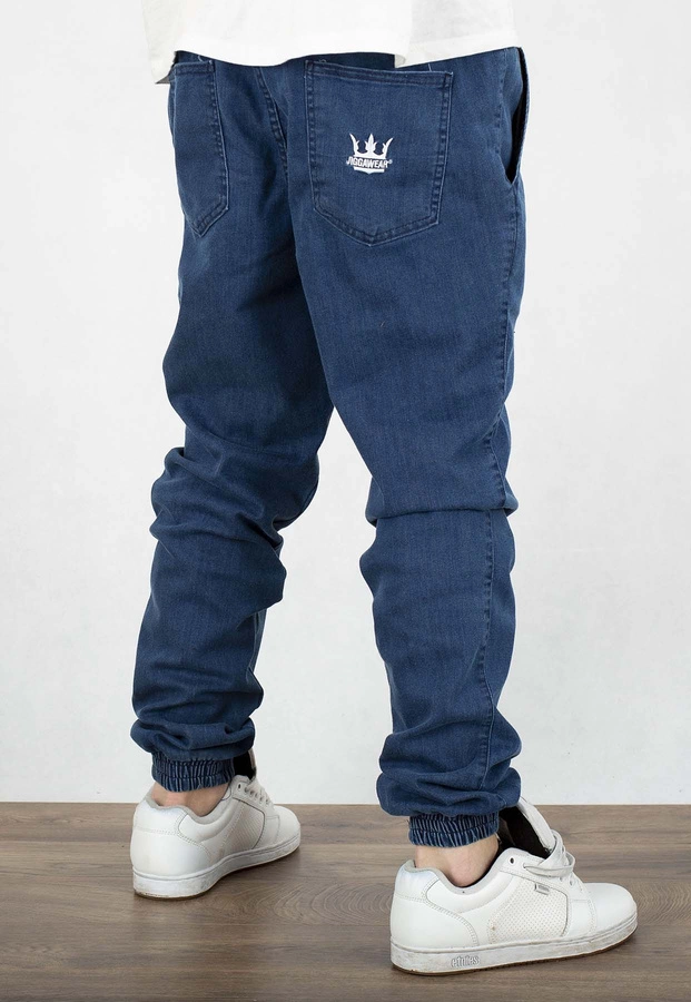 Spodnie Jigga Wear Crown Jogger Jeans Pool blue