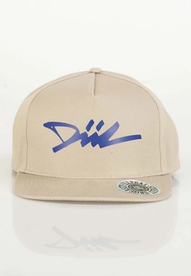 Czapka Snapback Diil Tag beżowo fioletowa