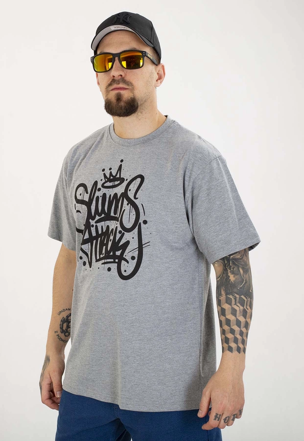T-shirt RPS Rysiu Peja Solufka Korona szary