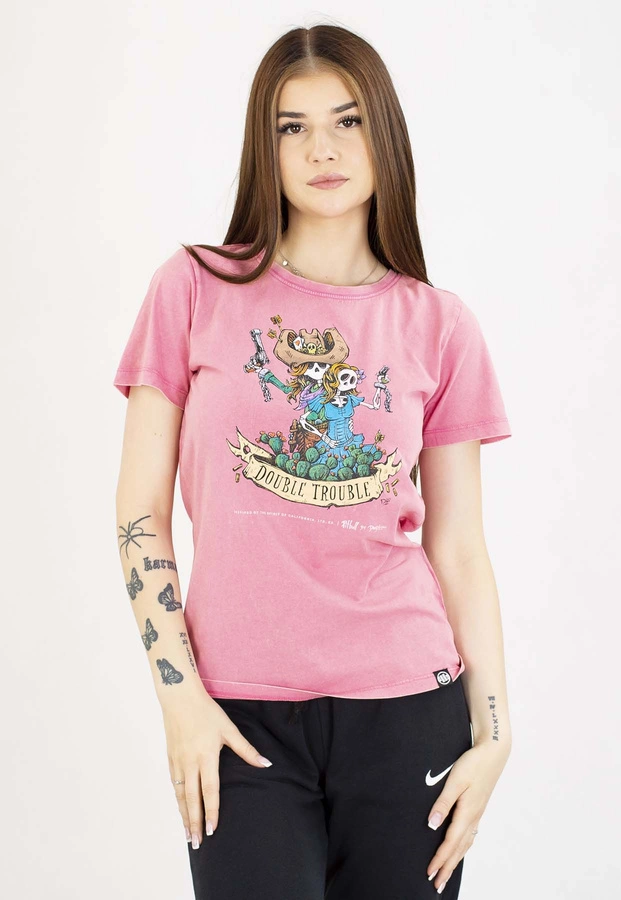 T-Shirt Pit Bull Doubletrouble 190 washed pink