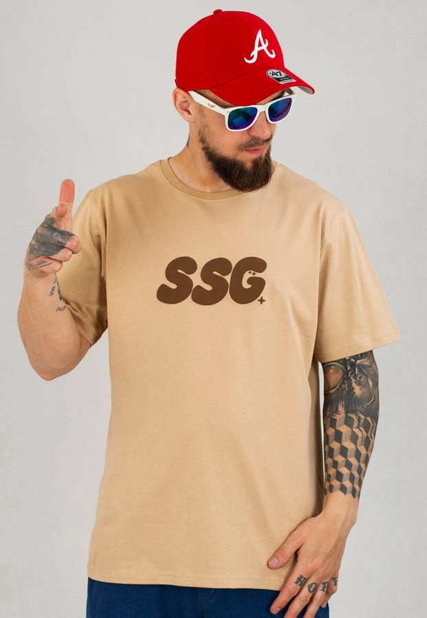 T-Shirt SSG Puff beżowy