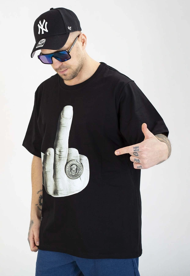 T-shirt Stoprocent Fuck czarny