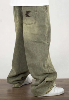 Spodnie Karl Kani Og Washed Wavy Seams Denim Baggy 60080014 dark blue green