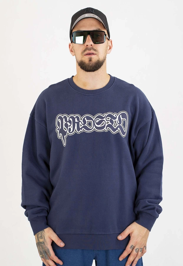 Bluza Prosto Bez Kaptura Graffiti sprana granatowa