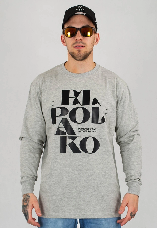 Longsleeve El Polako Letters szary + Płyta Gratis