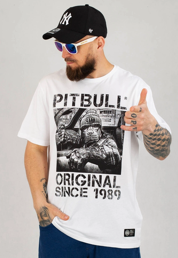 T-shirt Pit Bull Drive biały