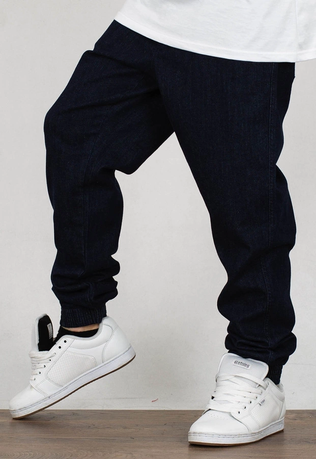 Spodnie El Polako Joggery Slim Jeans z Gumą SPP dark + Płyta Gratis