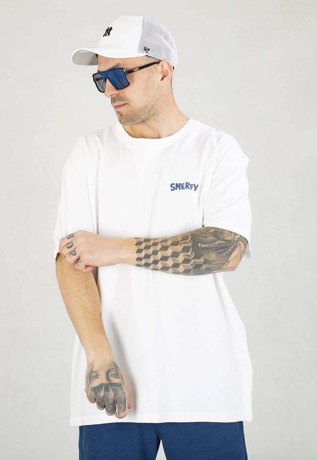 T-shirt Smerfy Baggy Scene biały