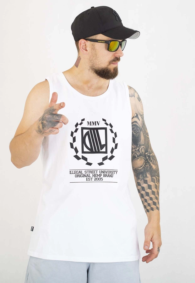 Tank Diil Laur biało czarny