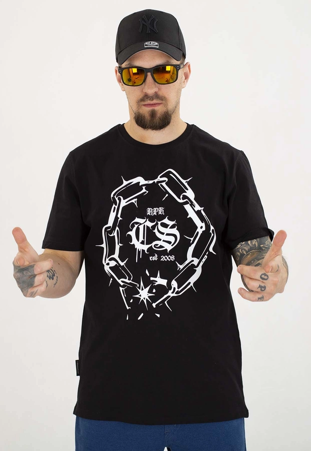 T-shirt Ciemna Strefa Łańcuch Gotyk czarny