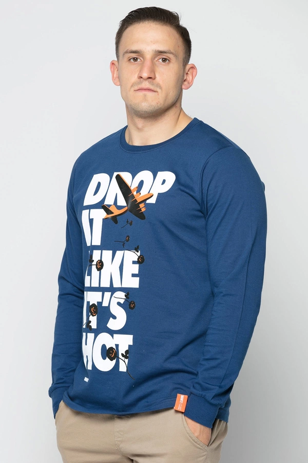 Longsleeve Diamante Wear Drop It Like It's Hot niebieski