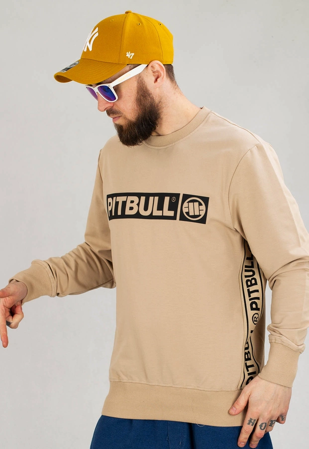 Bluza Pit Bull Bez Kaptura French Terry Albion beżowa