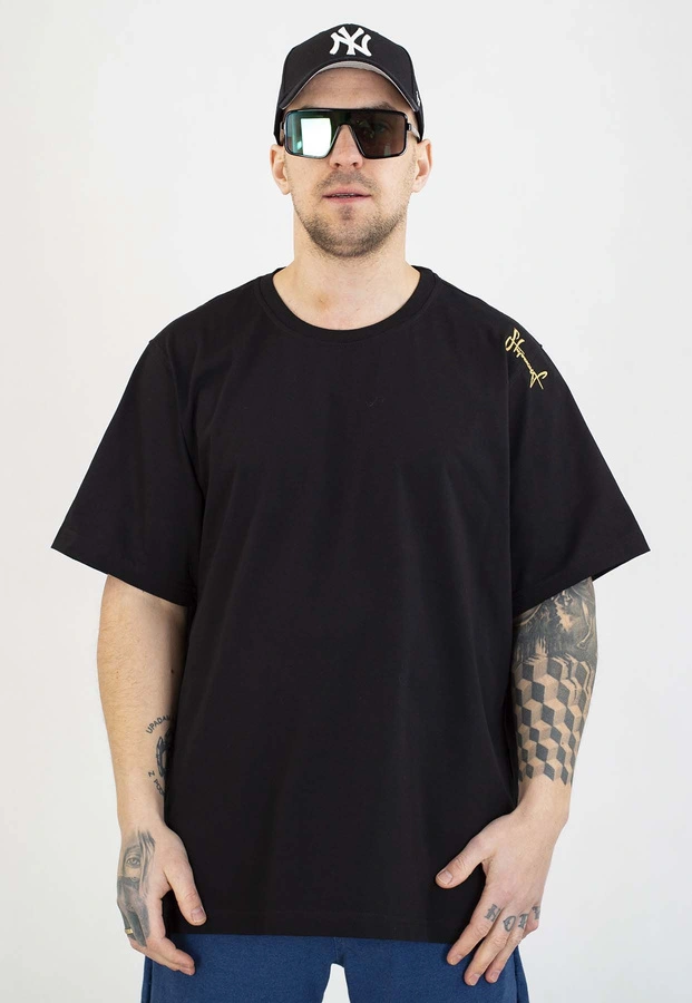 T-shirt Stoprocent Haftbark czarny złoty