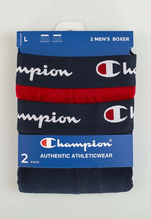 Bokserki Champion 2Pack U20001 granatowe czerwone