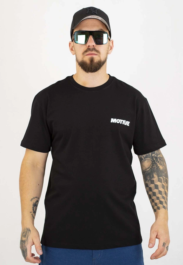 T-shirt Motive Yourself Back White Logo czarny