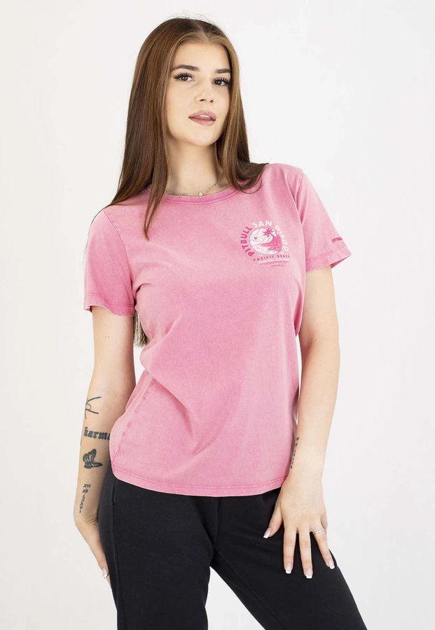 T-Shirt Pit Bull Planet Surf 190 washed pink