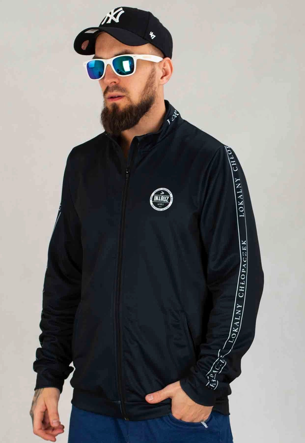 Bluza Intruz Bez Kaptura Zip West Tape czarna