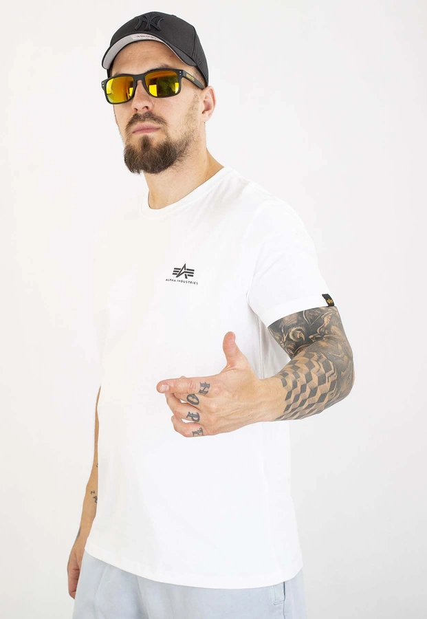 T-shirt Alpha Industries Back Print 128507 biały