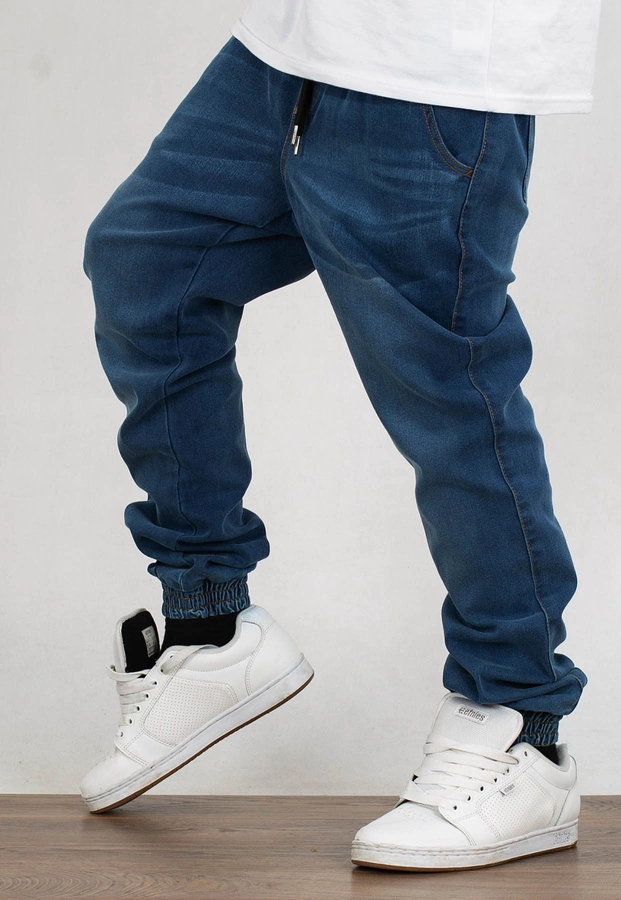 Spodnie Moro Sport Joggery Baseball light wash whit mustache wash
