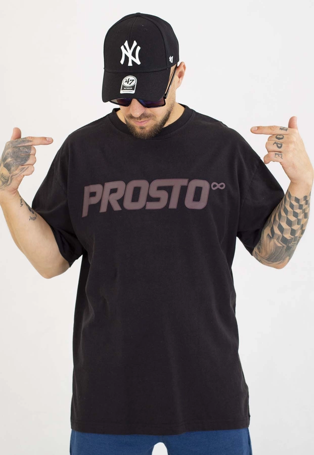 T-shirt Prosto Big Log czarny sprany