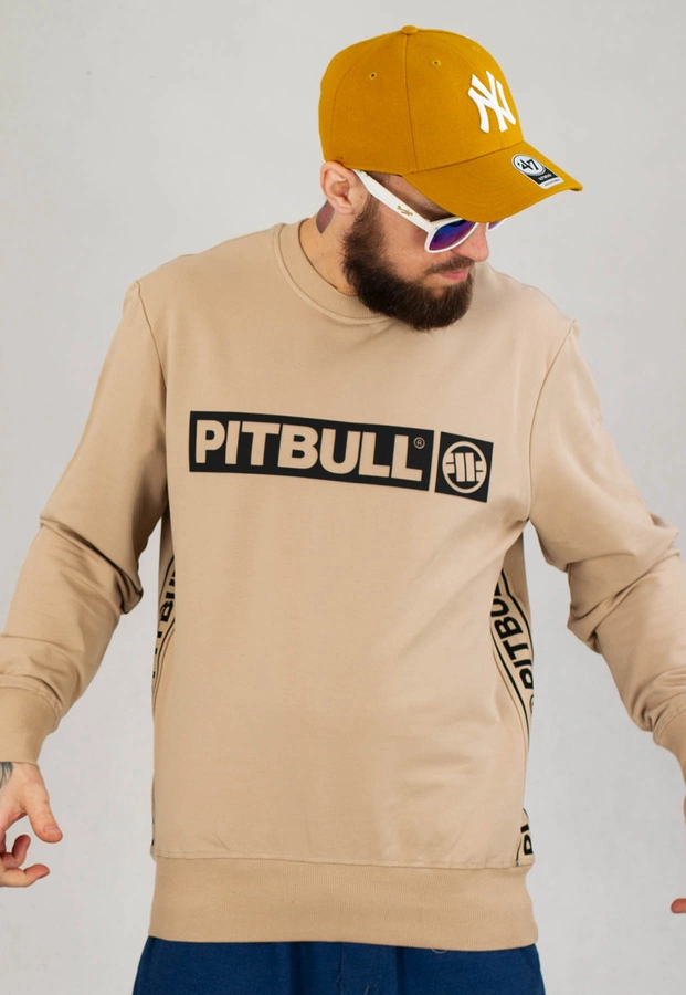 Bluza Pit Bull Bez Kaptura French Terry Albion beżowa