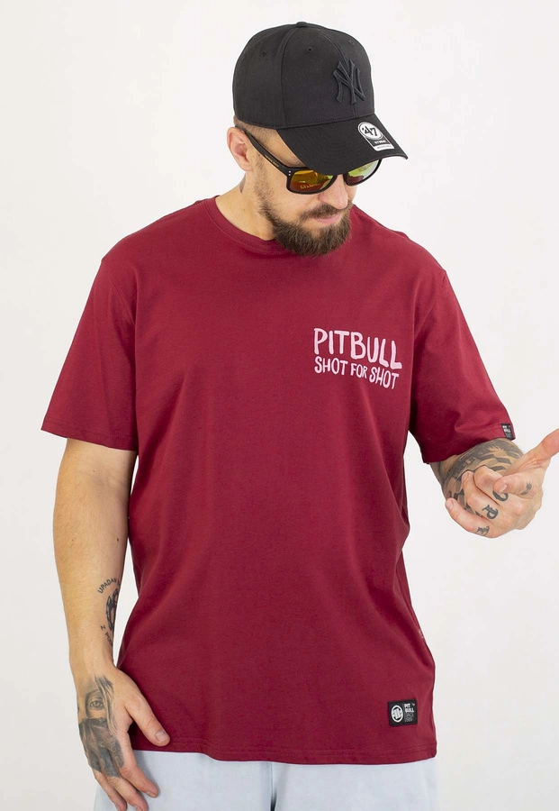 T-shirt Pit Bull Shot For Shot 170 burgundy