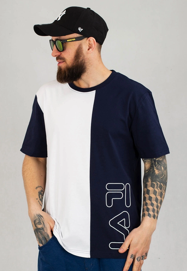 T-shirt Fila Ori Tee 683486 granatowo biały