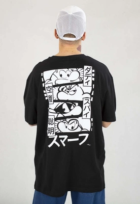 T-shirt Smerfy Baggy Cartoon czarny