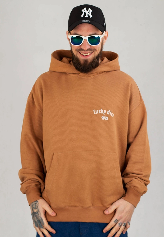 Bluza Lucky Dice Basic Logo jasno brązowa