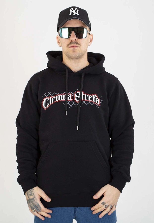 Bluza Ciemna Strefa Z Kapturem Szacunek czarna