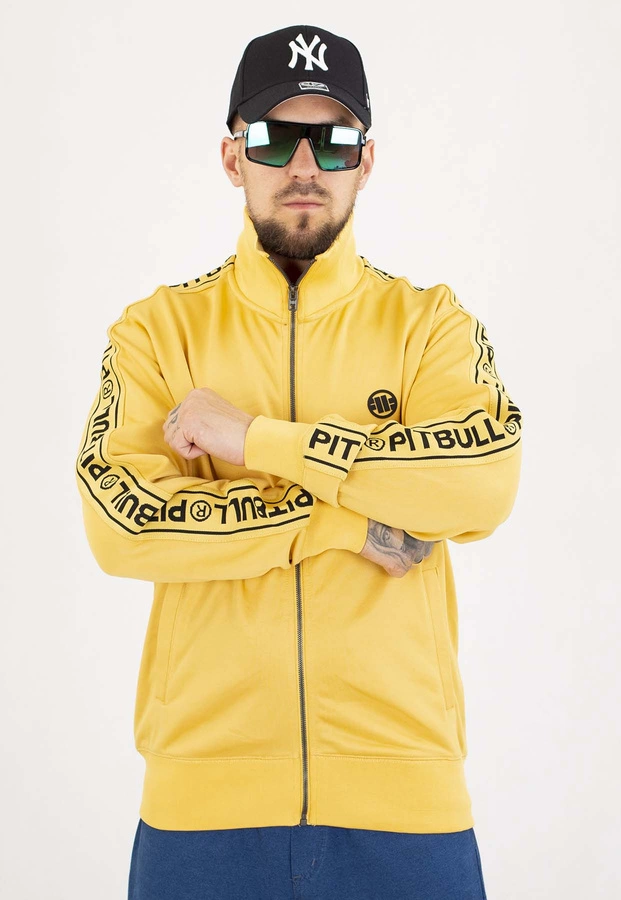 Bluza Pit Bull Bez Kaptura Zip Tape Logo pale yellow