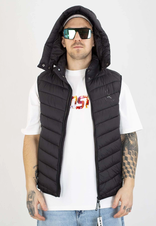 Bezrękawnik I8 Denim Z Kapturem czarny