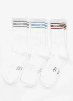 Skiety Pit Bull High Crew Hilltop Thin 3pak White Coyote