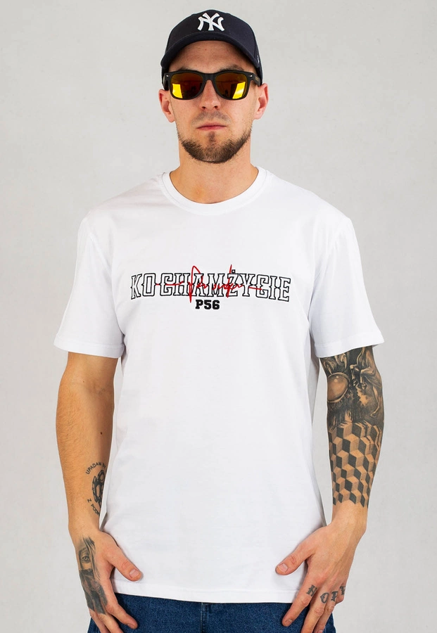 T-shirt Dudek P56 Kocham Życie biały