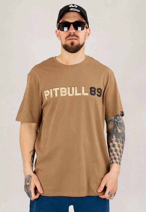 T-shirt Pit Bull Dog 89 brązowy