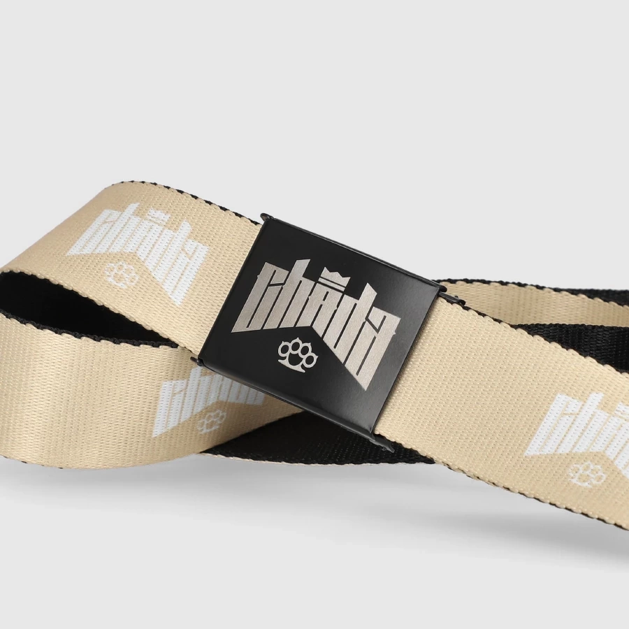 Pasek Chada Kastet Logo beżowy