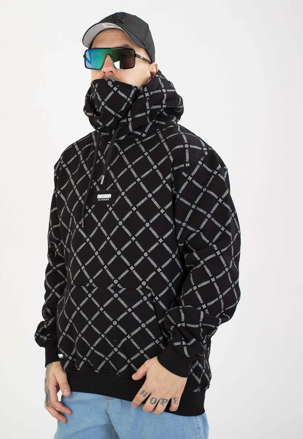 Bluza Mass Z Kapturem Monogram czarna