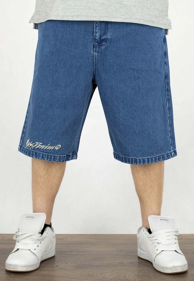 Spodenki Mass Jeans Initials Loose Fit blue