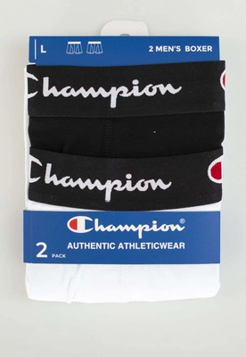 Bokserki Champion 2Pack U20001 czarne białe