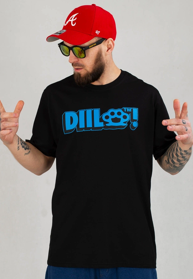 T-shirt Diil Double czarno niebieski