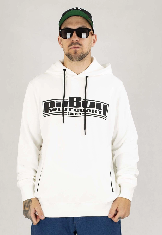 Bluza Pit Bull Z Kapturem Terry Classic Boxing biała