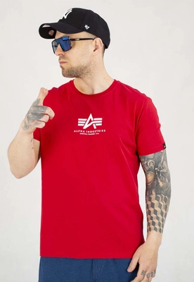 T-shirt Alpha Industries Basic T ML 118533 czerwony