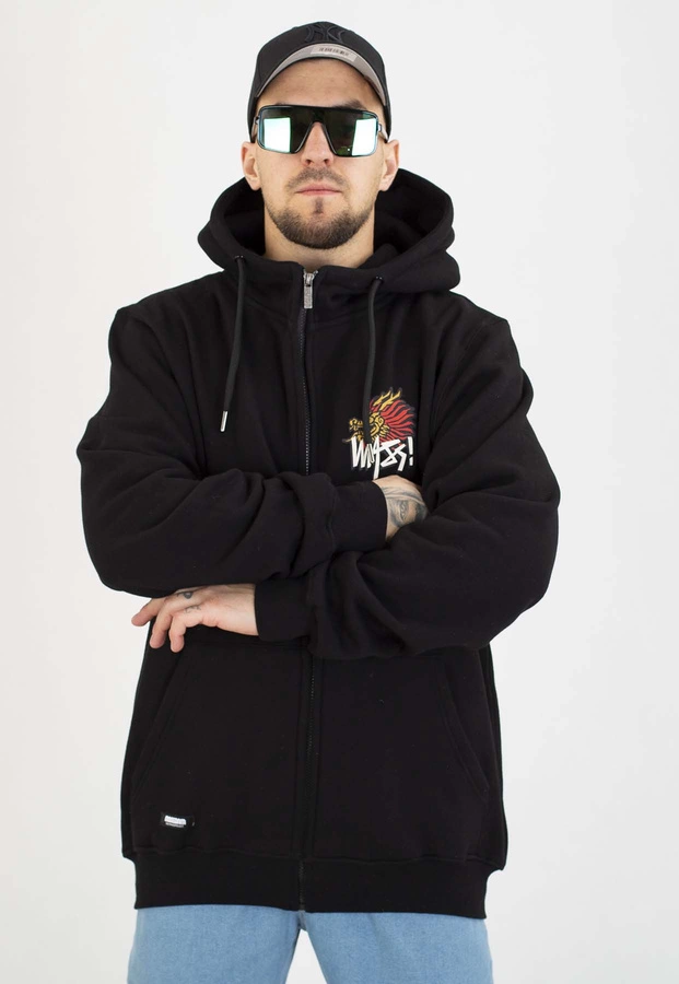 Bluza Mass Z Kapturem ZIP Dragon czarna