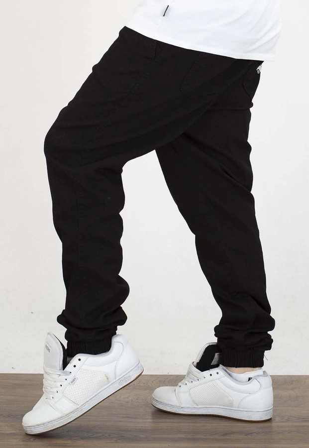 Spodnie Chada Jeans Joggery Kastet Logo czarne 