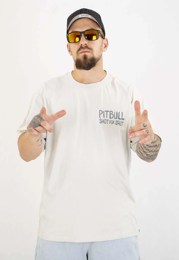 T-shirt Pit Bull Loose Fit Shot For Shot 210 white blue